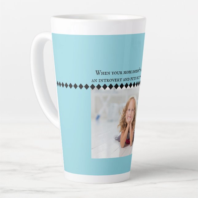 Introvert Meme Latte Mug (Left Angle)