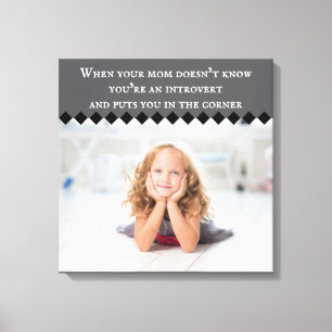 Introvert Meme Stretched Canvas Print