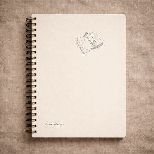 Introvert Minimalist Line Art Literary Gift Notebook