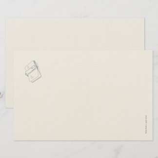 Introvert Minimalist Line Art Stationery