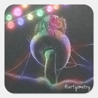 Introvert Party Square Sticker