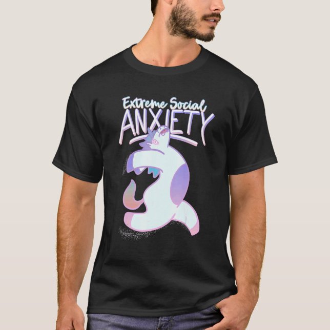 Introvert Pastel Aesthetic Extreme Social Anxiety  T-Shirt (Front)