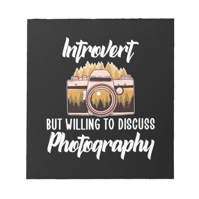 Introvert Photography Notepad (Front)
