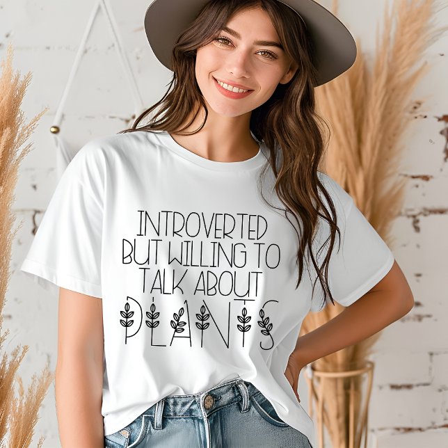  Introvert Plant Lover Funny Modern Typography  Tri-Blend Shirt (Creator Uploaded)
