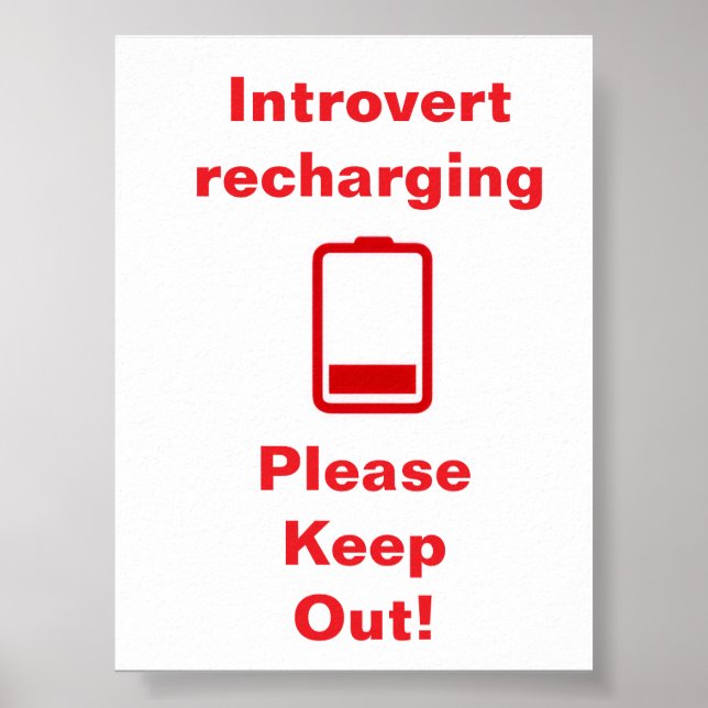 Introvert recharge poster (Front)