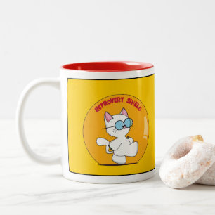 Introvert Shield Two-Tone Coffee Mug
