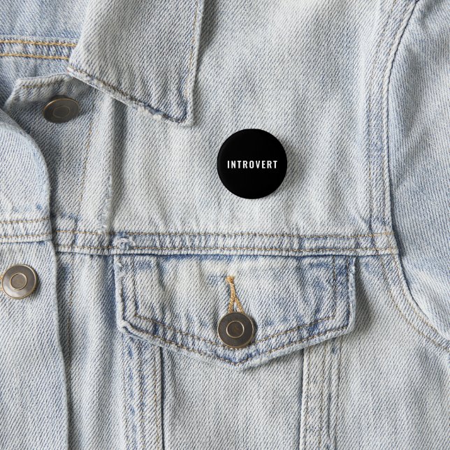 Introvert Simple Cool 3 Cm Round Badge (In Situ)