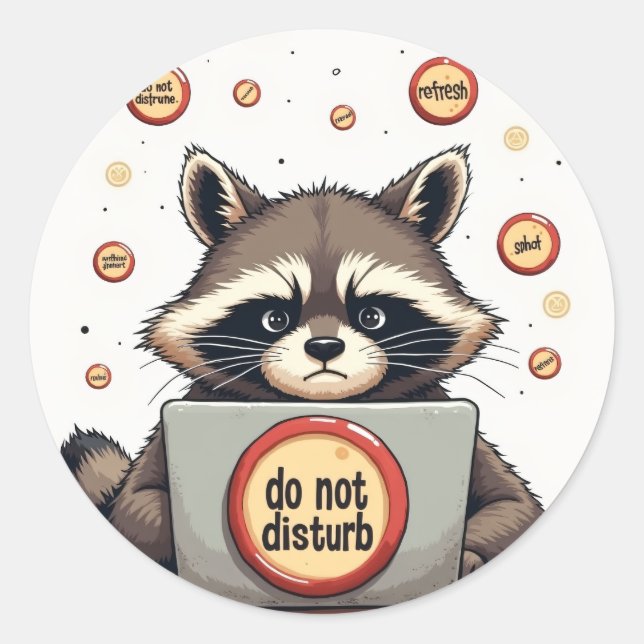 Introvert Social Media Avoidance Humour Sticker Do (Front)
