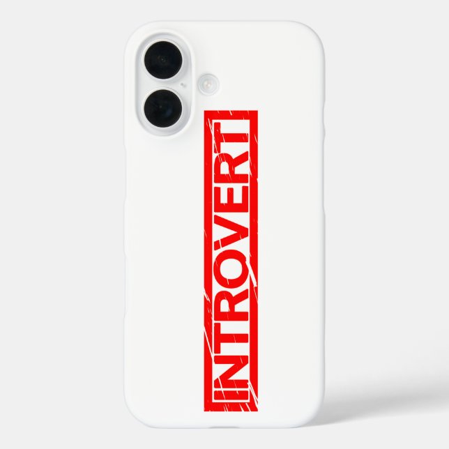 Introvert Stamp Case-Mate iPhone Case (Back)
