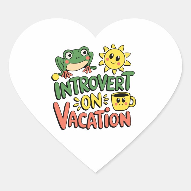 Introvert Sunshine Break Heart Sticker (Front)