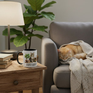 Introvert survival kit (Cat,plant,coffee,books) Mug