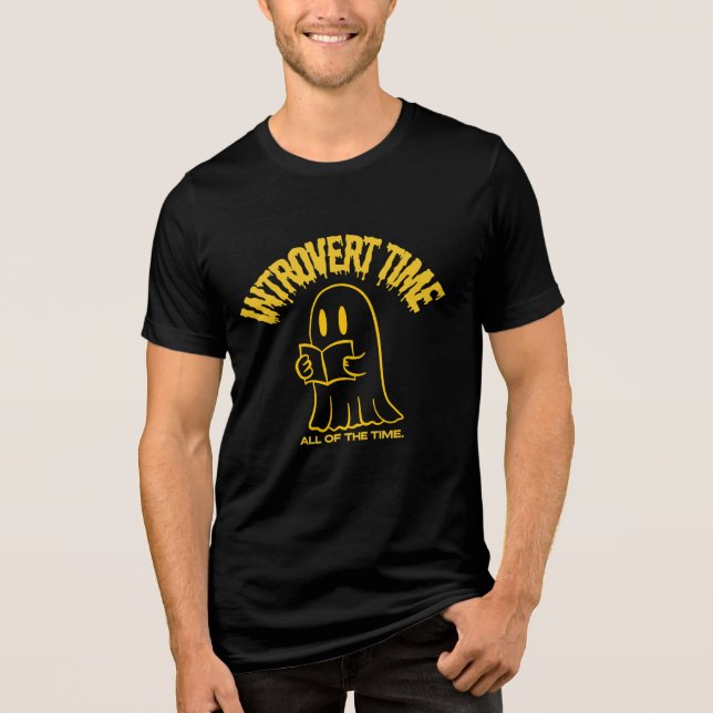 Introvert Time - IT2501👻 Tri-Blend Shirt (Front)