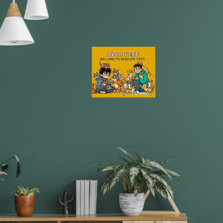 Introvert – Willing to Discuss Cats | Funny  Poster