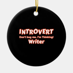 Introvert Writer Ceramic Tree Decoration