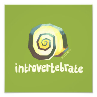 Introvertebrate snail - medium art print