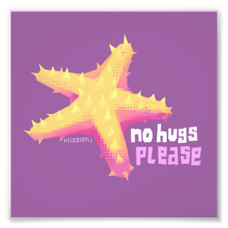 Introvertebrate starfish no hugs - small art print