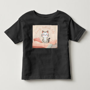 Introverted But Willing to Discuss Cats – Funny Ca Toddler T-Shirt