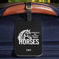 Introverted but willing to discuss horses funny