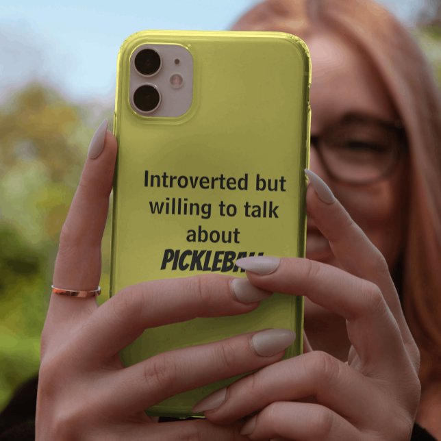 Introverted but willing to talk Pickleball Funny Case-Mate iPhone Case (Creator Uploaded)