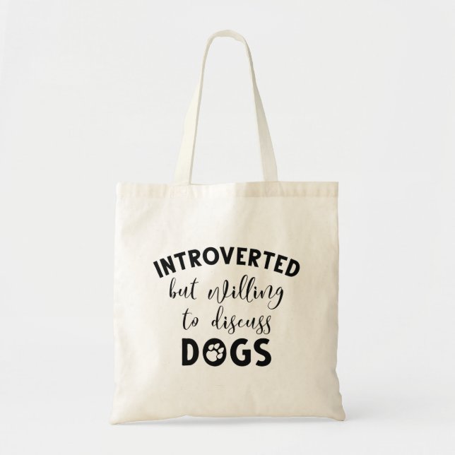 Introverted Dogs Tote Bag (Front)
