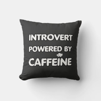 Introverted powered by caffeine cushion