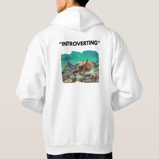 Introverting Hoodie with Turtle Symbol  (Back)