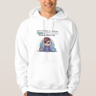 Introverting in Progress – Funny Retro Pixel Hoodie