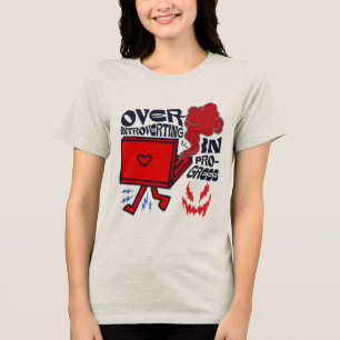 Introverting in Progress T-Shirt   Funny Introvert Tri-Blend Shirt
