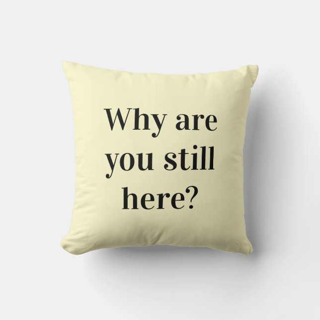 Introvert's funny throw pillow (Front)