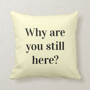 Introvert's funny throw pillow