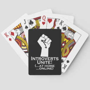 Introverts Unite, At Home, Online, Funny Playing Cards