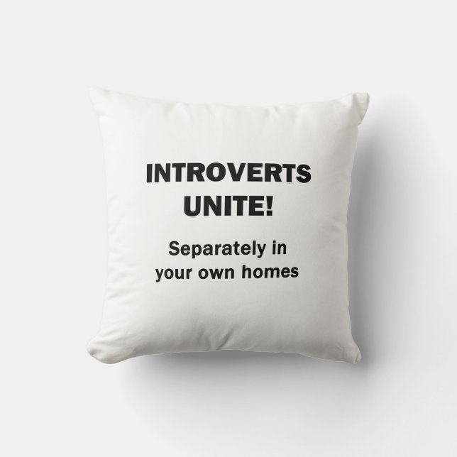 Introverts Unite! Cushion (Front)