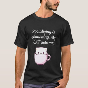 Introverts Unite Separately Cat Lover-Funny Anti-S T-Shirt
