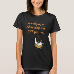 Introverts Unite Separately Cat Lover-Funny Anti-S T-Shirt
