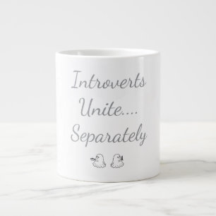 Introverts Unite Separately Ghosts Large Coffee Mug
