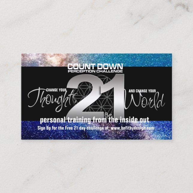 Intuition - 21 Day Perspective Challenge Business Card (Front)