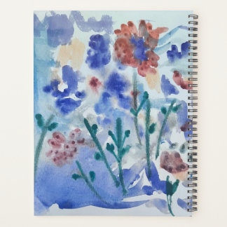 Intuitive Blue Flowers Planner