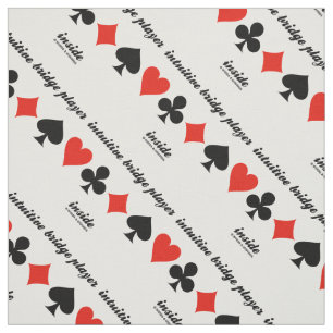 intuitive bridge player inside Four Card Suits Fabric