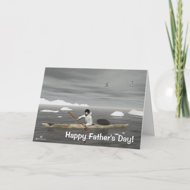 Inuit Kayak Father's Day Card (Front)