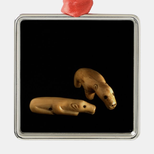 Inuit polar bears, 14th - 15th century metal tree decoration (Front)