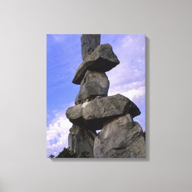 Inukshuk, Northwest Territories, Canada Canvas Print (Front)