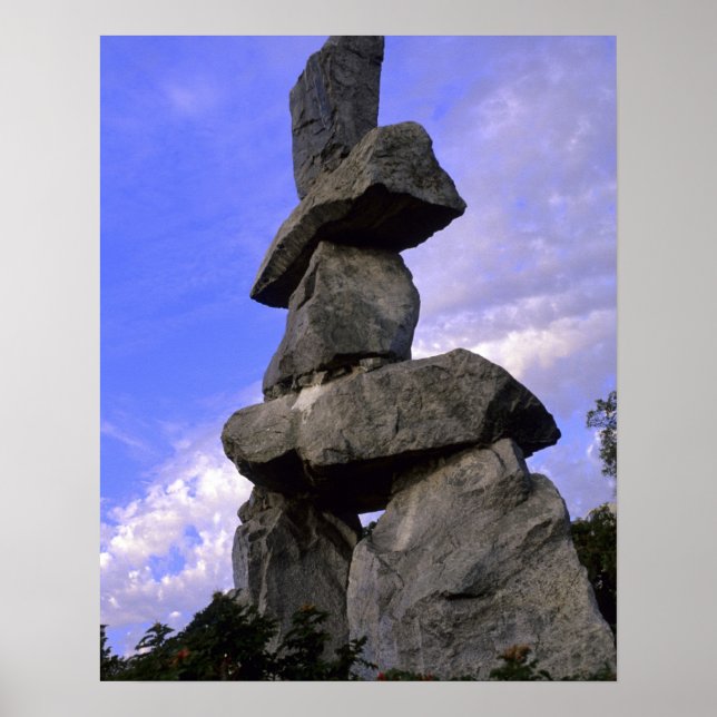 Inukshuk, Northwest Territories, Canada Poster (Front)