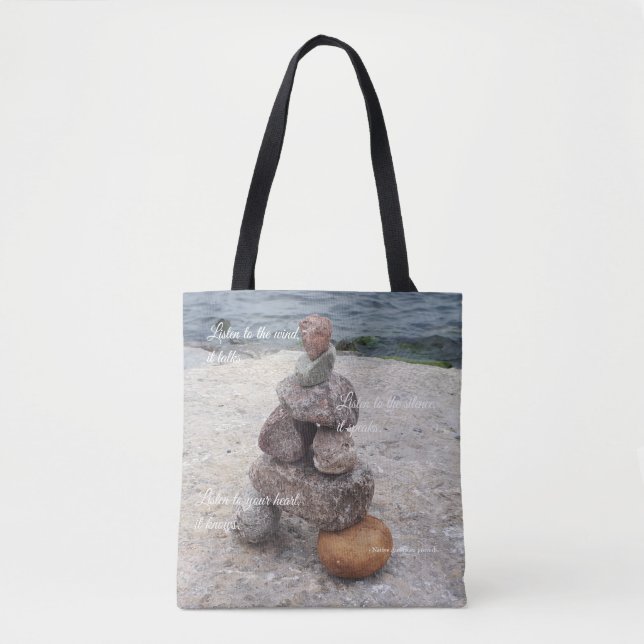 Inuksuk - Inspirational Proverb - Tote bag (Front)