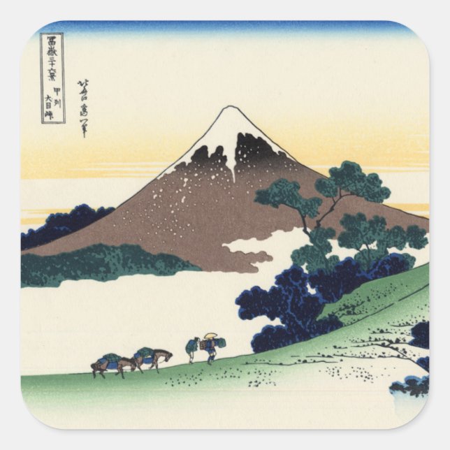 Inume Pass in the Kai Province Square Sticker (Front)