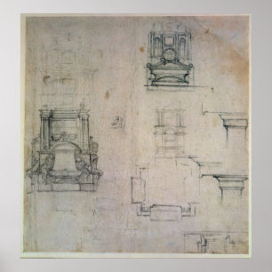 Inv. 1859 6-25-545. R. Designs for tombs Poster