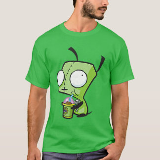 Invader Zim Gir Front Back Nickelodeon Cartoon fam T-Shirt