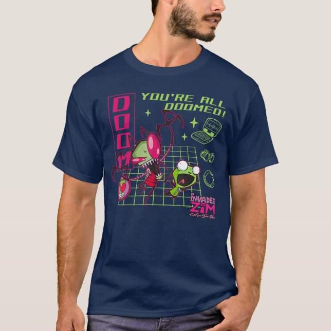 Invader Zim Youre All Doomed Y2K Cartoon family T-Shirt (Front)