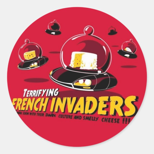 Invaders Classic Round Sticker (Front)