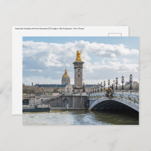 Invalides and Pont Alexandre III bridge - Paris Postcard