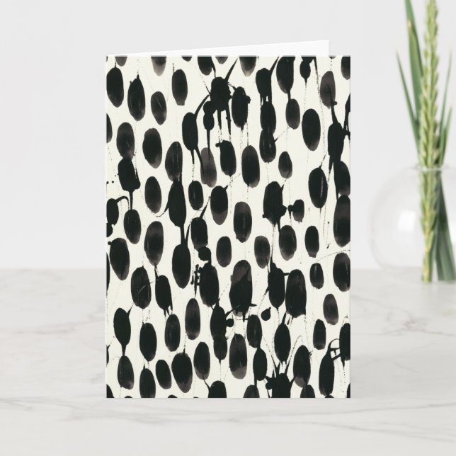 Invariable I | Black Watercolor Card (Front)